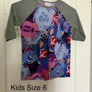 LLR Disney  Kids baseball style shirt
